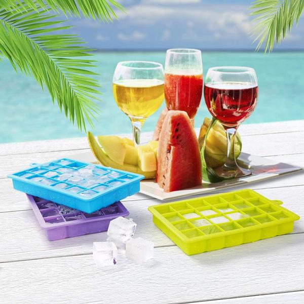 1144  Silicone Ice Cube Trays 24 Cavity Per Ice Tray Multicolour 1144  Silicone Ice Cube Trays 24 Cavity Per Ice Tray Multicolour